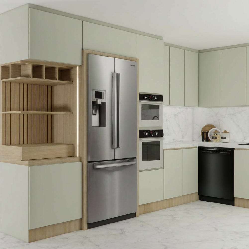 نمای اصلی آشپزخانه پروژه نیایش